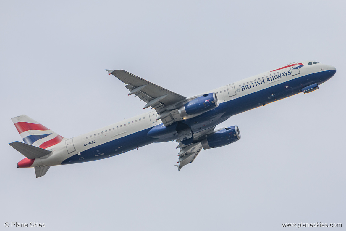British Airways Airbus A321-200 G-MEDJ at London Heathrow Airport (EGLL/LHR) British Airways Airbus A321-200 G-MEDJ at London Heathrow Airport (EGLL/LHR)
