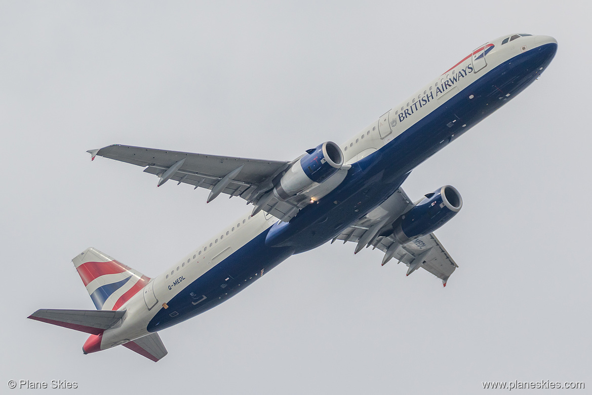 British Airways Airbus A321-200 G-MEDL at London Heathrow Airport (EGLL/LHR)