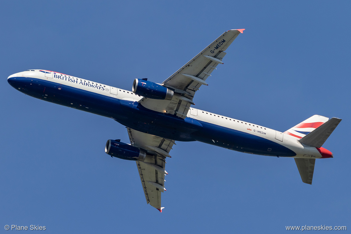British Airways Airbus A321-200 G-MEDM at London Heathrow Airport (EGLL/LHR) British Airways Airbus A321-200 G-MEDM at London Heathrow Airport (EGLL/LHR)