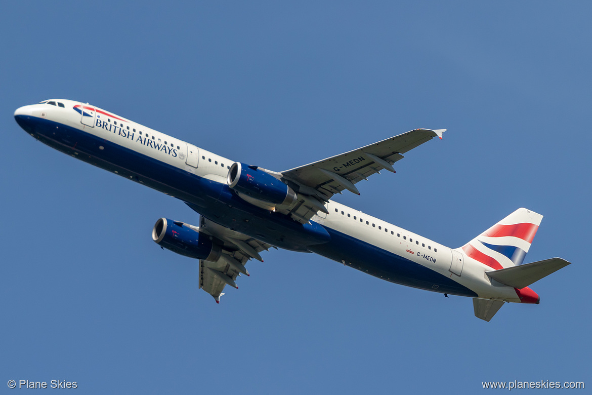 British Airways Airbus A321-200 G-MEDN at London Heathrow Airport (EGLL/LHR)