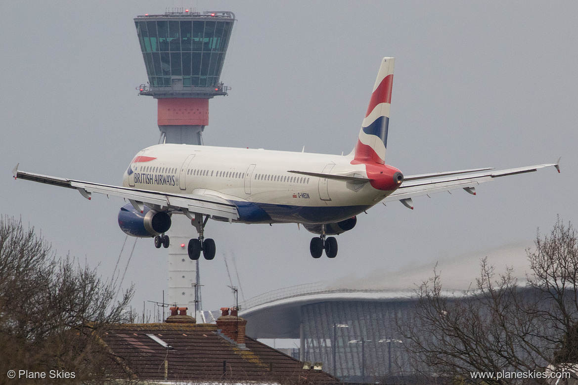 British Airways Airbus A321-200 G-MEDN at London Heathrow Airport (EGLL/LHR) British Airways Airbus A321-200 G-MEDN at London Heathrow Airport (EGLL/LHR)