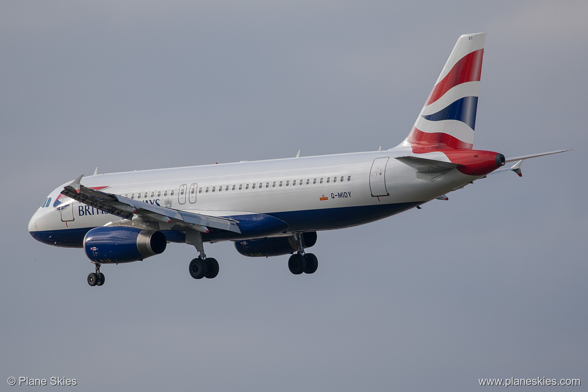 British Airways Airbus A320-200 G-MIDY at London Heathrow Airport (EGLL/LHR) British Airways Airbus A320-200 G-MIDY at London Heathrow Airport (EGLL/LHR)