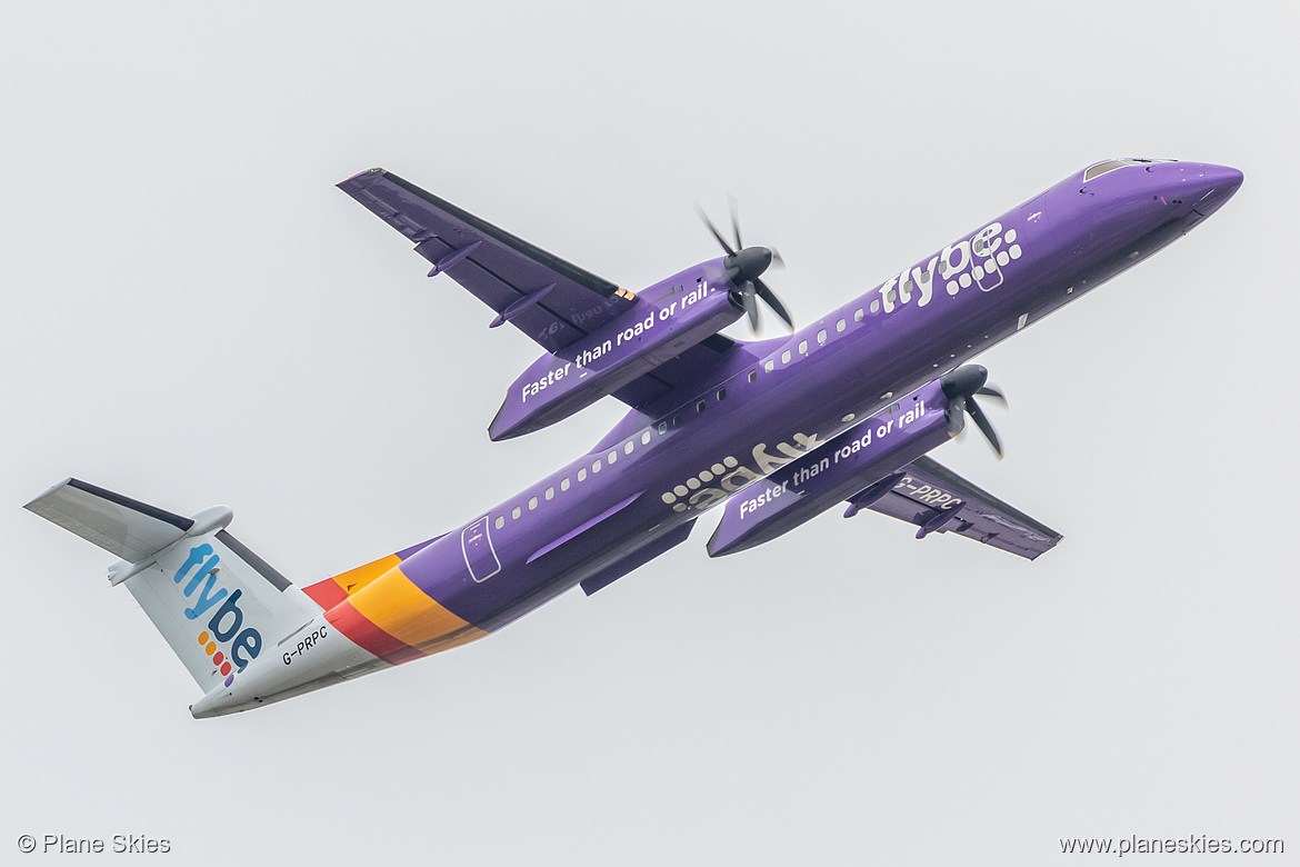 Flybe DHC Dash-8-400 G-PRPC at London Heathrow Airport (EGLL/LHR)