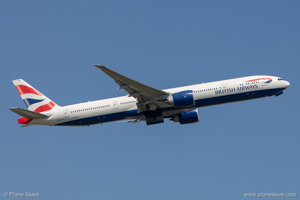 British Airways Boeing 777-300ER G-STBE at London Heathrow Airport (EGLL/LHR) British Airways Boeing 777-300ER G-STBE at London Heathrow Airport (EGLL/LHR)