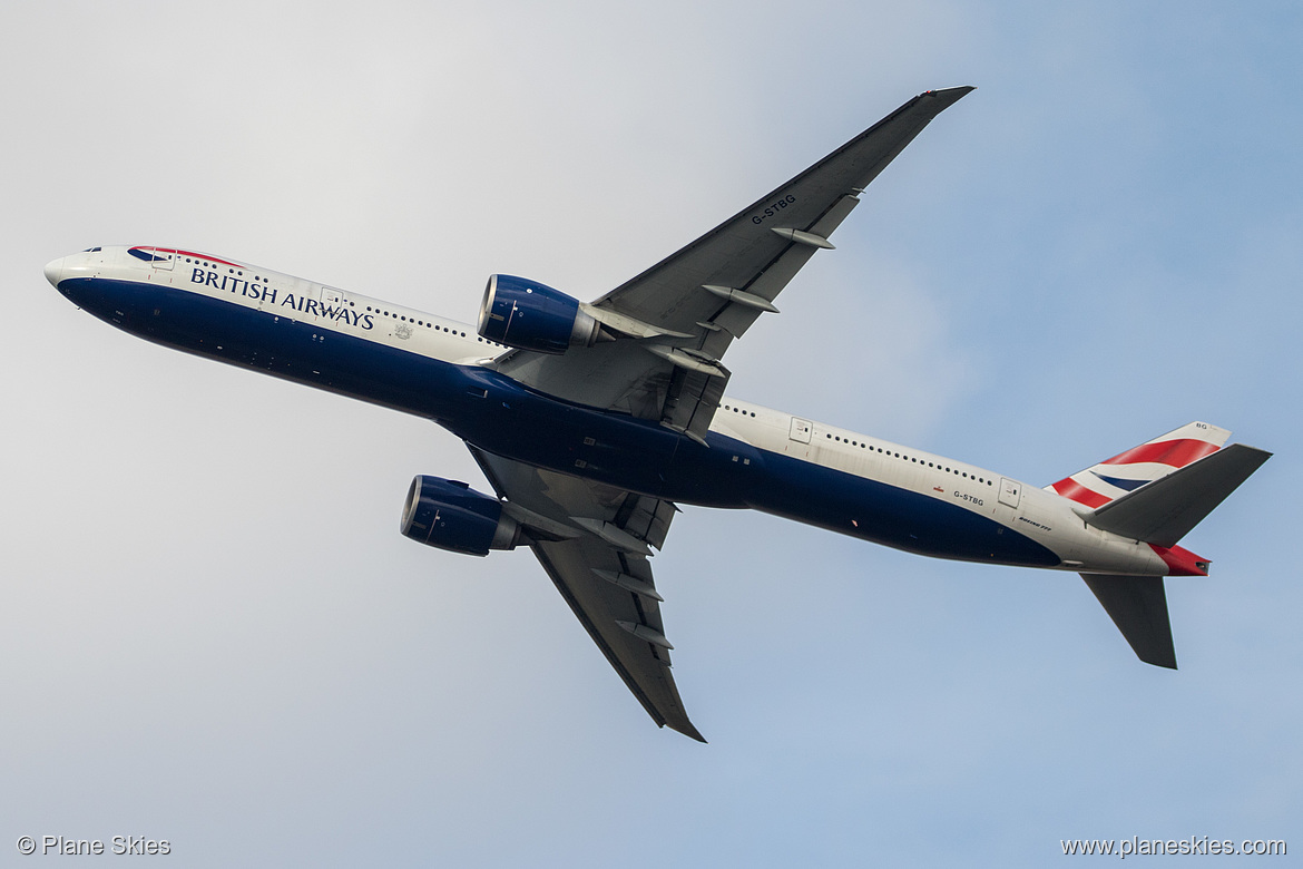 British Airways Boeing 777-300ER G-STBG at London Heathrow Airport (EGLL/LHR)