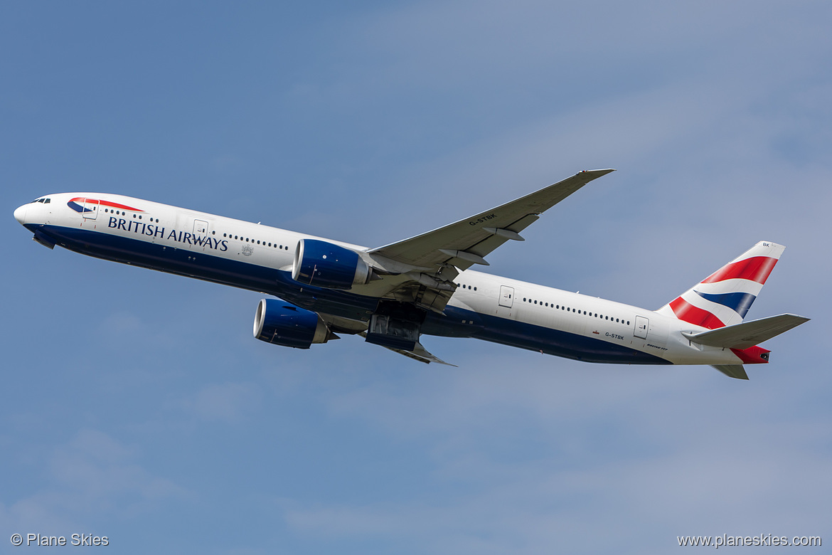 British Airways Boeing 777-300ER G-STBK at London Heathrow Airport (EGLL/LHR)