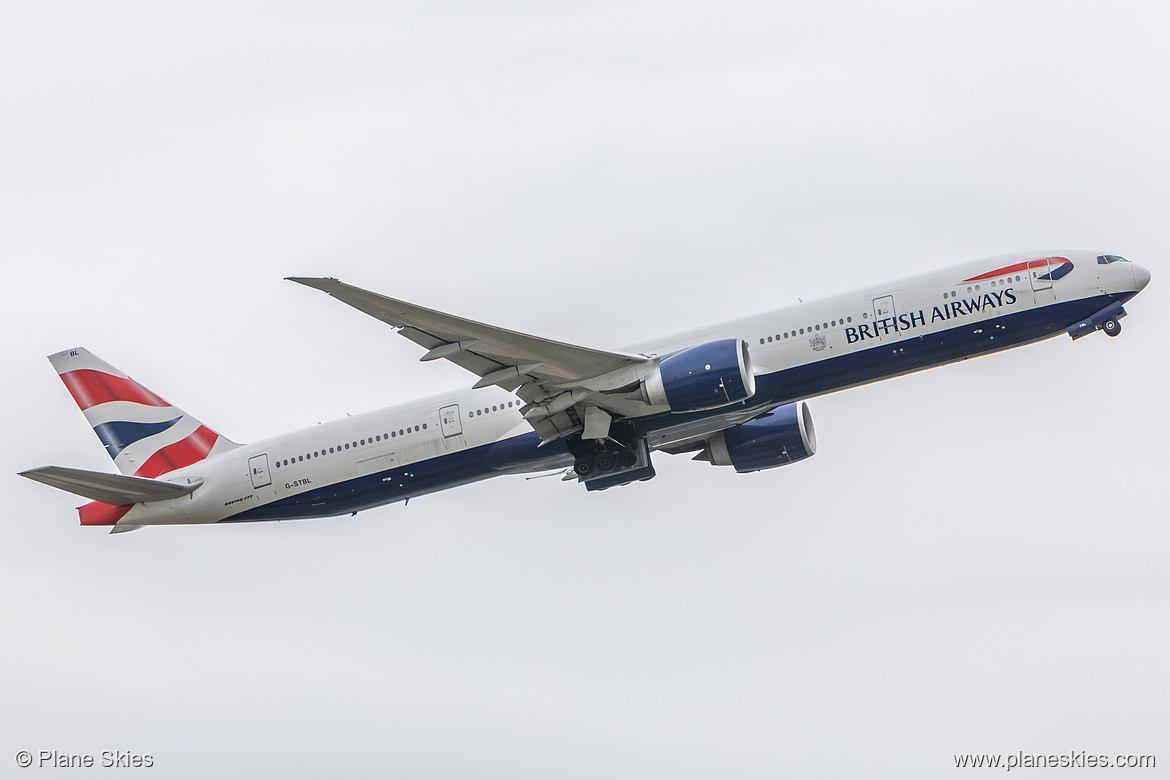 British Airways Boeing 777-300ER G-STBL at London Heathrow Airport (EGLL/LHR) British Airways Boeing 777-300ER G-STBL at London Heathrow Airport (EGLL/LHR)