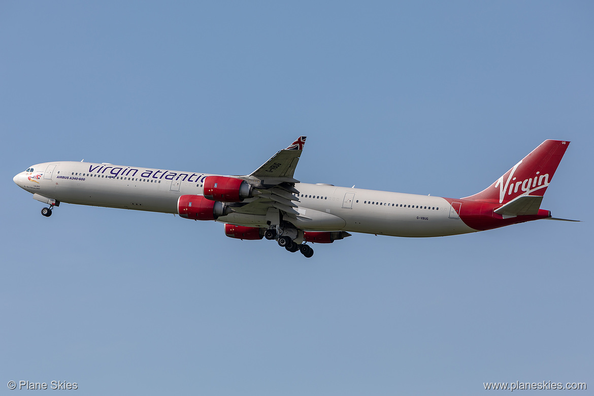 Virgin Atlantic Airbus A340-600 G-VBUG at London Heathrow Airport (EGLL/LHR)