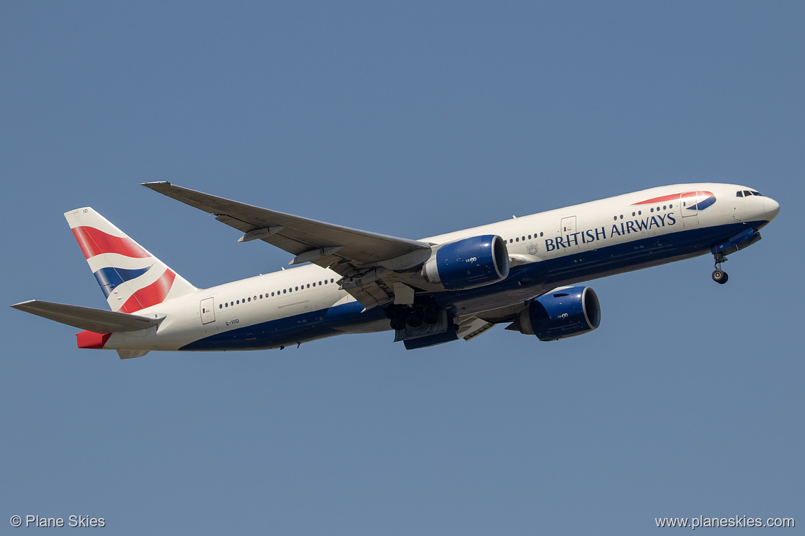 British Airways Boeing 777-200ER G-VIID at London Heathrow Airport (EGLL/LHR) British Airways Boeing 777-200ER G-VIID at London Heathrow Airport (EGLL/LHR)