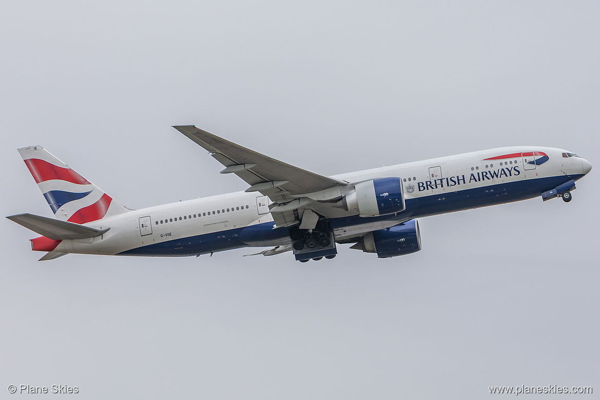 British Airways Boeing 777-200ER G-VIIE at London Heathrow Airport (EGLL/LHR) British Airways Boeing 777-200ER G-VIIE at London Heathrow Airport (EGLL/LHR)