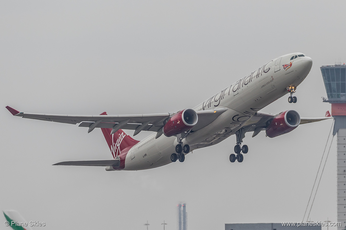 Virgin Atlantic Airbus A330-300 G-VINE at London Heathrow Airport (EGLL/LHR) Virgin Atlantic Airbus A330-300 G-VINE at London Heathrow Airport (EGLL/LHR)