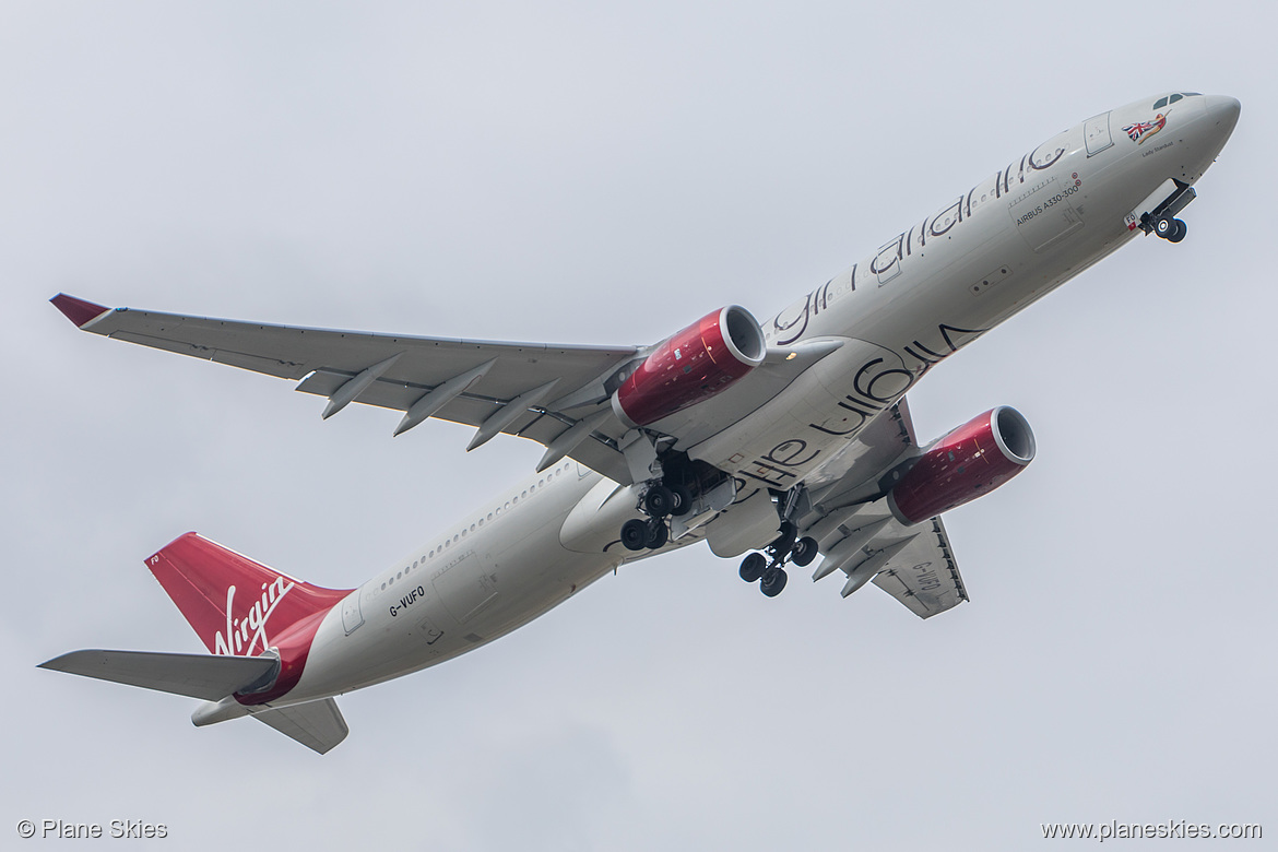 Virgin Atlantic Airbus A330-300 G-VUFO at London Heathrow Airport (EGLL/LHR) Virgin Atlantic Airbus A330-300 G-VUFO at London Heathrow Airport (EGLL/LHR)