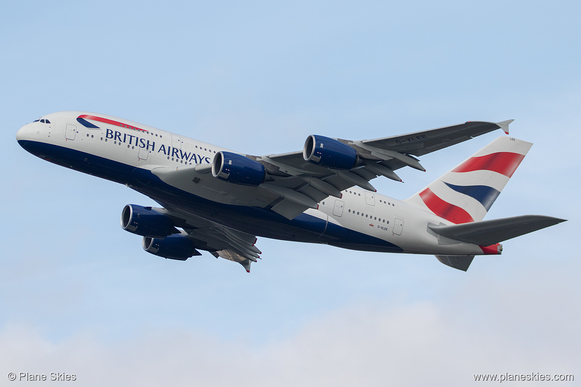 British Airways Airbus A380-800 G-XLEE at London Heathrow Airport (EGLL/LHR)