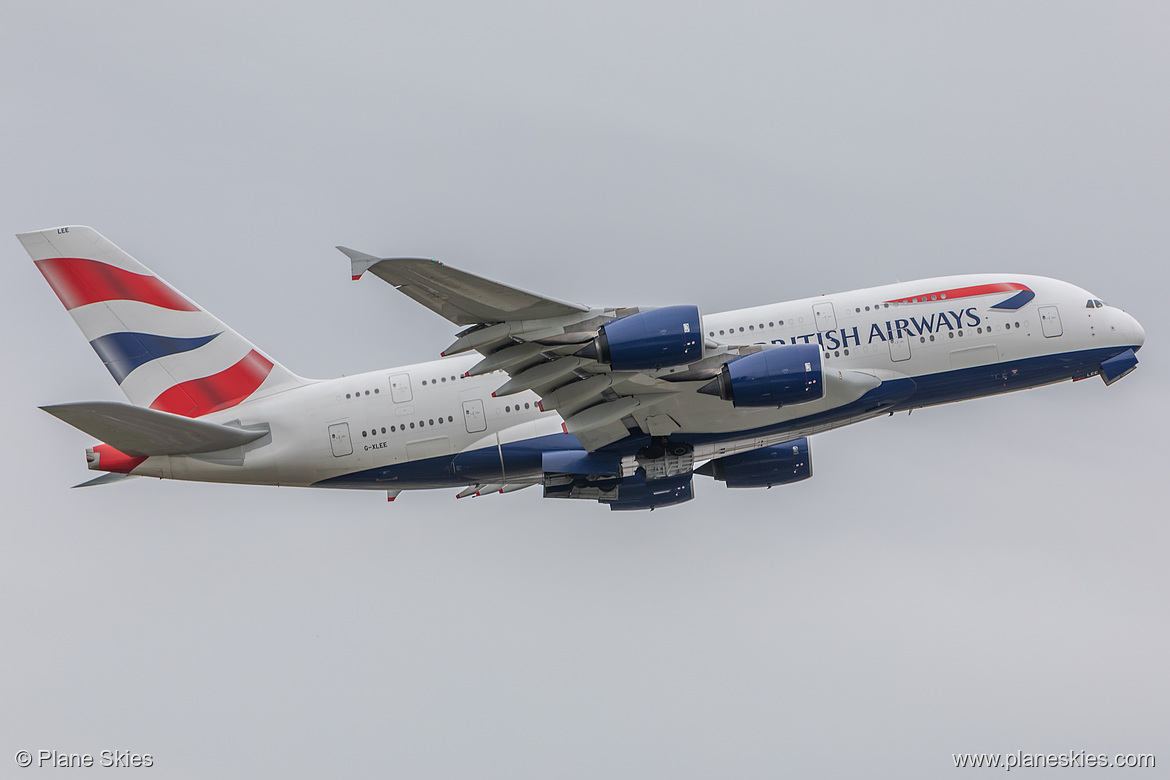 British Airways Airbus A380-800 G-XLEE at London Heathrow Airport (EGLL/LHR) British Airways Airbus A380-800 G-XLEE at London Heathrow Airport (EGLL/LHR)