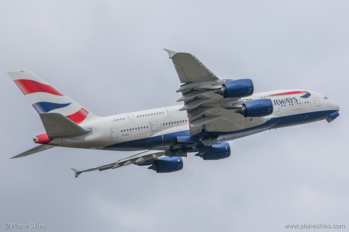 British Airways Airbus A380-800 G-XLEH at London Heathrow Airport (EGLL/LHR) British Airways Airbus A380-800 G-XLEH at London Heathrow Airport (EGLL/LHR)