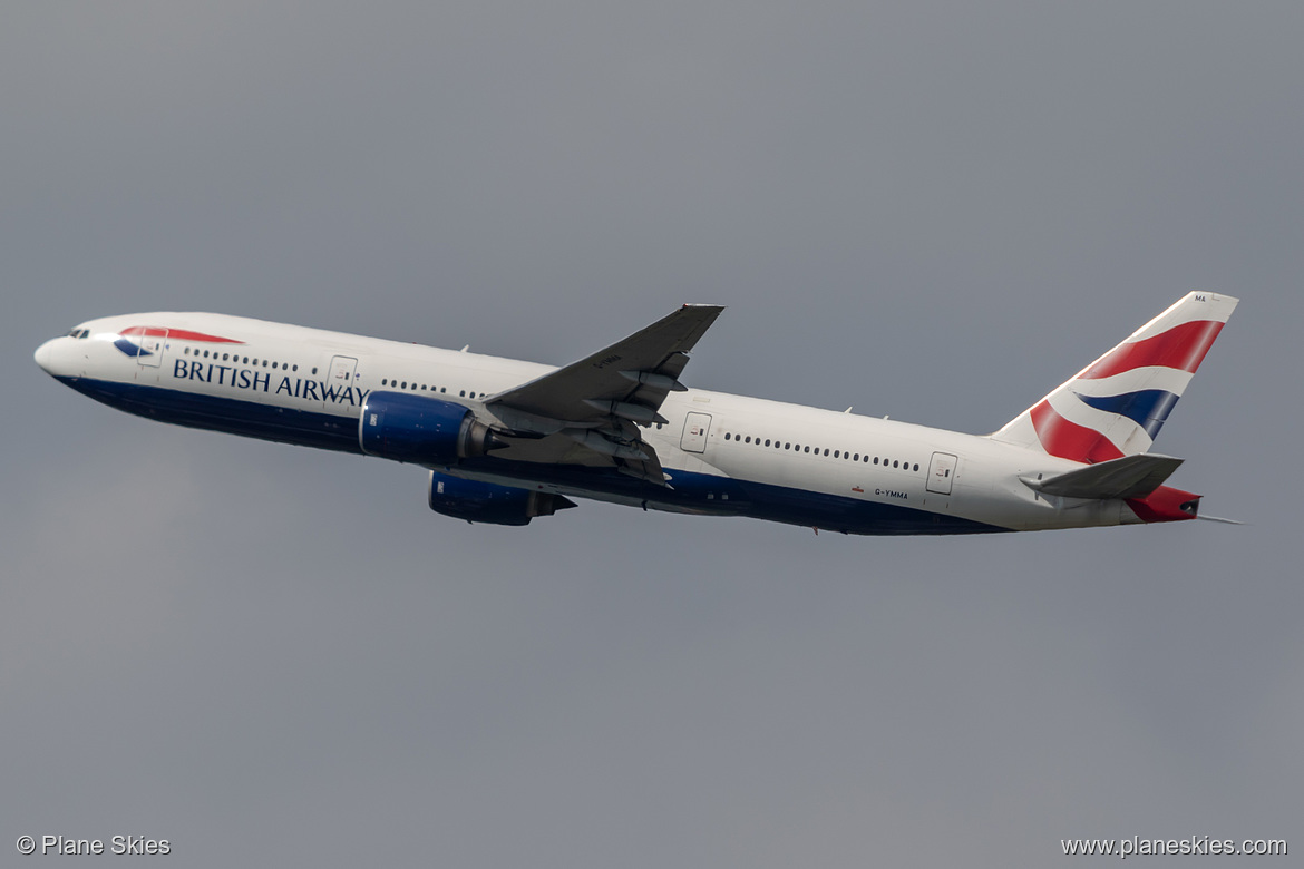 British Airways Boeing 777-200ER G-YMMA at London Heathrow Airport (EGLL/LHR)