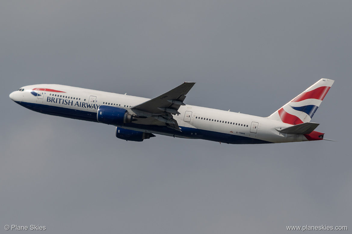 British Airways Boeing 777-200ER G-YMMA at London Heathrow Airport (EGLL/LHR) British Airways Boeing 777-200ER G-YMMA at London Heathrow Airport (EGLL/LHR)