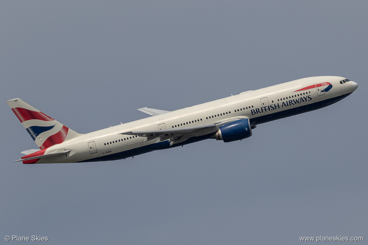 British Airways Boeing 777-200ER G-YMME at London Heathrow Airport (EGLL/LHR) British Airways Boeing 777-200ER G-YMME at London Heathrow Airport (EGLL/LHR)