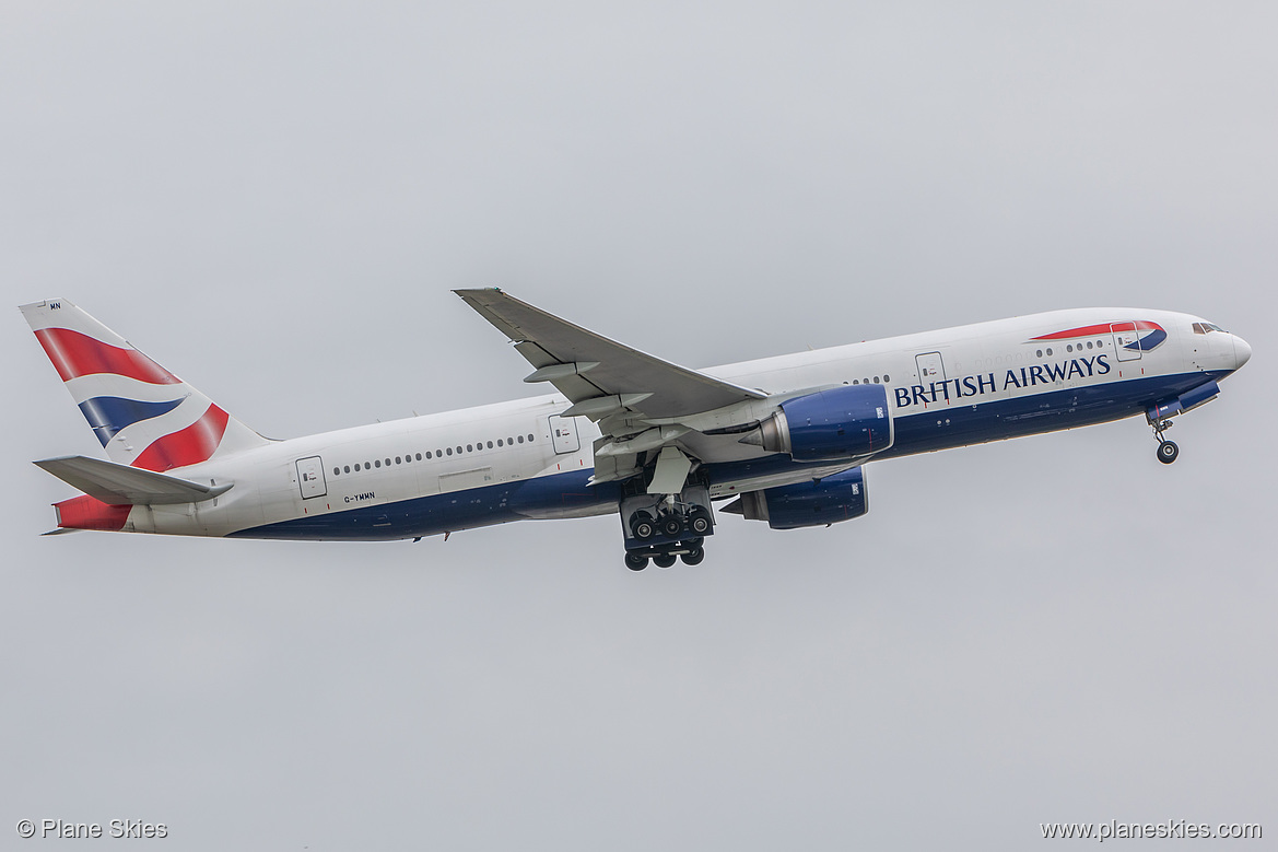 British Airways Boeing 777-200ER G-YMMN at London Heathrow Airport (EGLL/LHR) British Airways Boeing 777-200ER G-YMMN at London Heathrow Airport (EGLL/LHR)