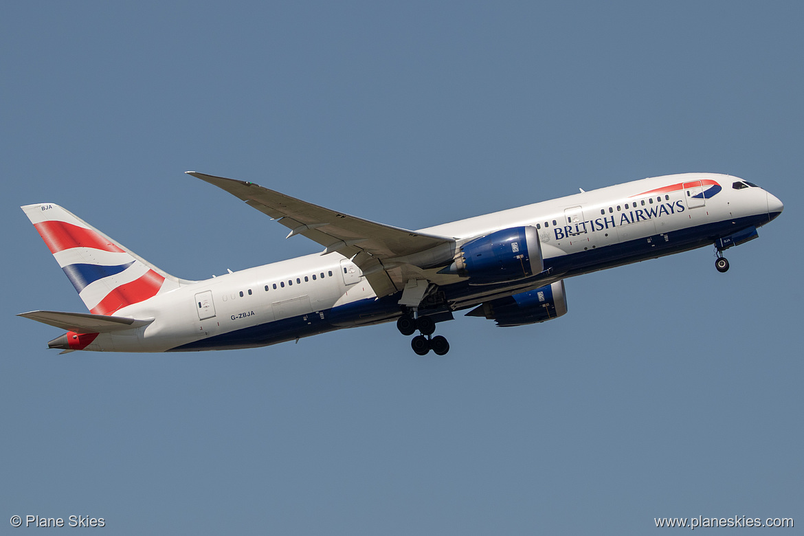 British Airways Boeing 787-8 G-ZBJA at London Heathrow Airport (EGLL/LHR) British Airways Boeing 787-8 G-ZBJA at London Heathrow Airport (EGLL/LHR)