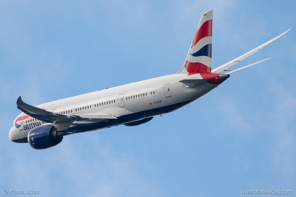 British Airways Boeing 787-8 G-ZBJF at London Heathrow Airport (EGLL/LHR) British Airways Boeing 787-8 G-ZBJF at London Heathrow Airport (EGLL/LHR)