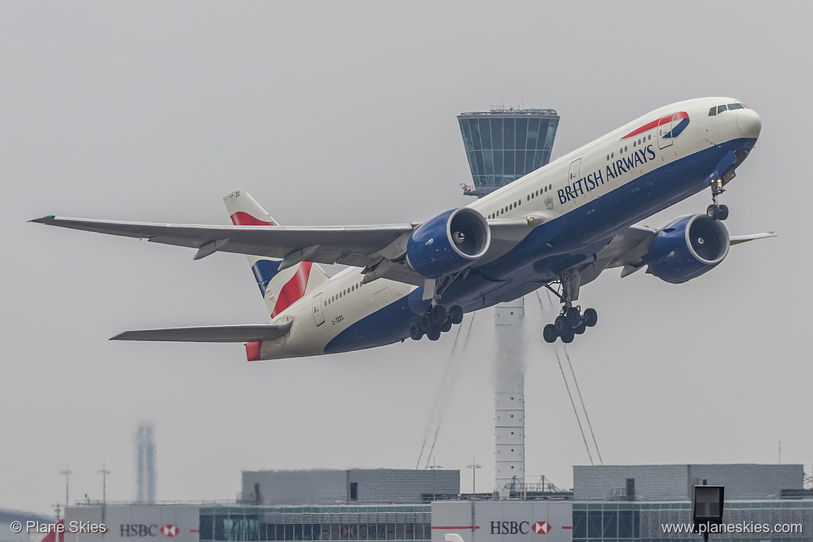 British Airways Boeing 777-200 G-ZZZC at London Heathrow Airport (EGLL/LHR)