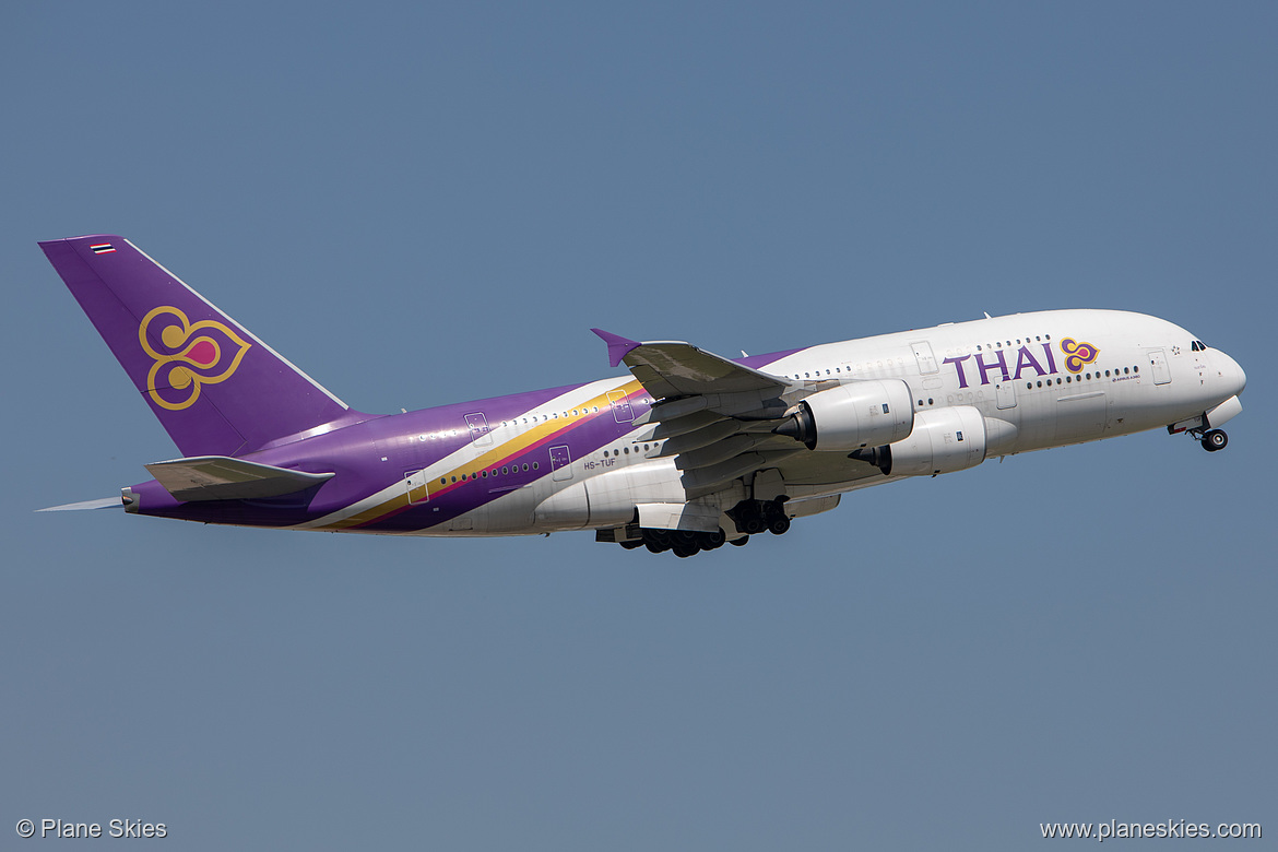 Thai Airways Airbus A380-800 HS-TUF at London Heathrow Airport (EGLL/LHR)