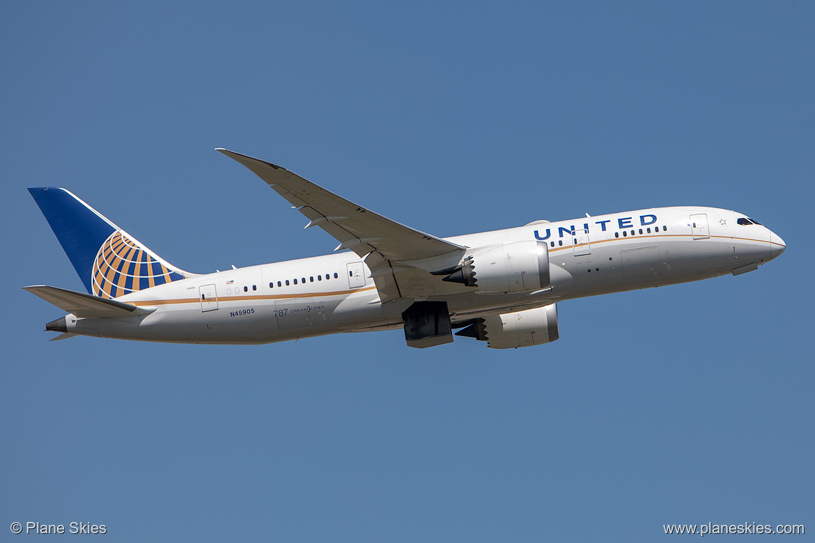 United Airlines Boeing 787-8 N45905 at London Heathrow Airport (EGLL/LHR)