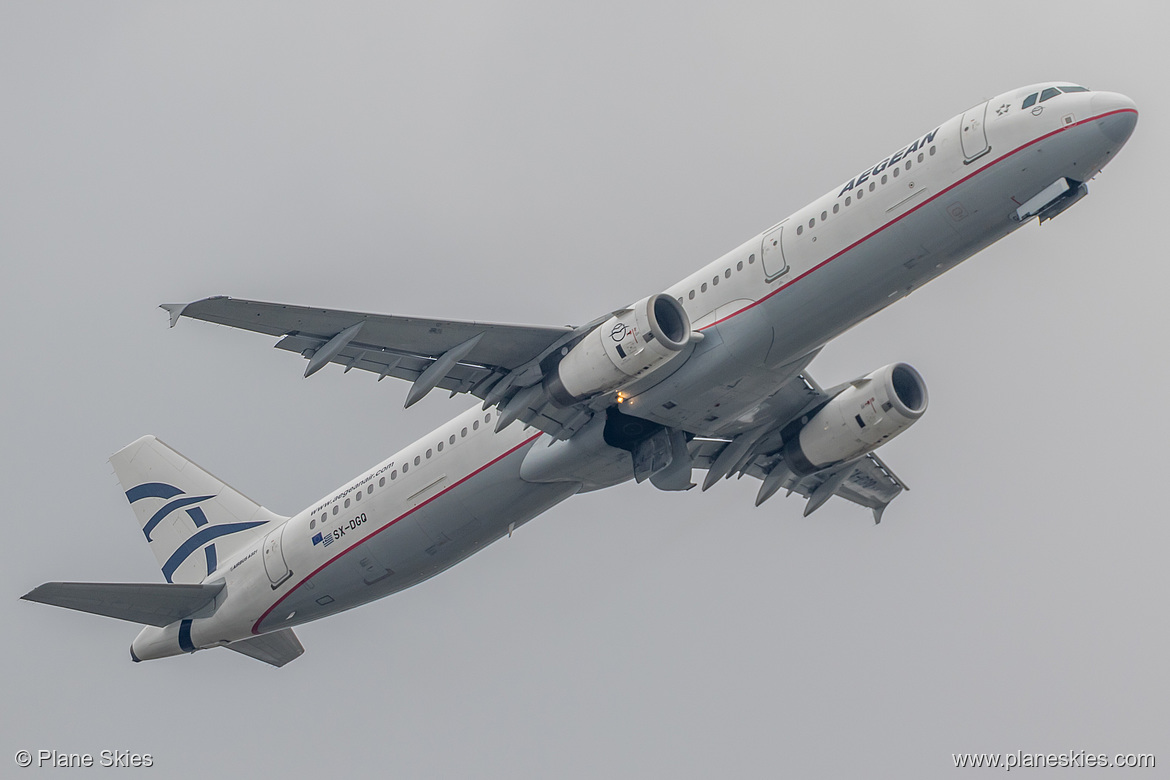 Aegean Airlines Airbus A321-200 SX-DGQ at London Heathrow Airport (EGLL/LHR)