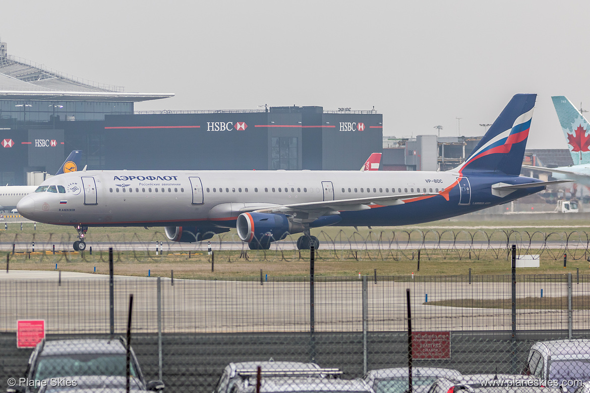Aeroflot Airbus A321-200 VP-BDC at London Heathrow Airport (EGLL/LHR) Aeroflot Airbus A321-200 VP-BDC at London Heathrow Airport (EGLL/LHR)