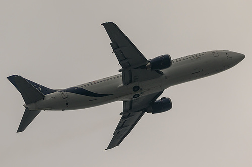 Blue Panorama Airlines Boeing 737-400 9H-HUE at London Heathrow Airport (EGLL/LHR)