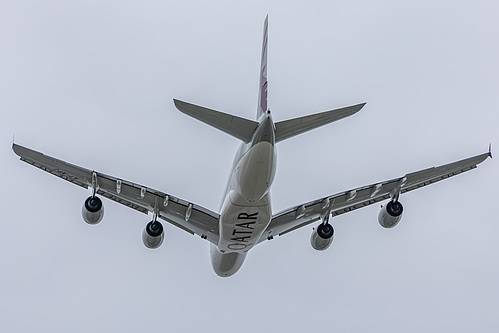 Qatar Airways Airbus A380-800 A7-APJ at London Heathrow Airport (EGLL/LHR)