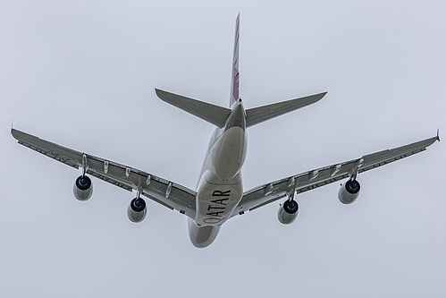 Qatar Airways Airbus A380-800 A7-APJ at London Heathrow Airport (EGLL/LHR) Qatar Airways Airbus A380-800 A7-APJ at London Heathrow Airport (EGLL/LHR)