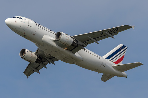 Air France Airbus A319-100 F-GRHZ at London Heathrow Airport (EGLL/LHR) Air France Airbus A319-100 F-GRHZ at London Heathrow Airport (EGLL/LHR)