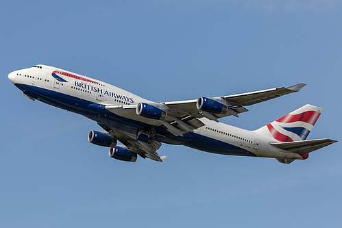 British Airways Boeing 747-400 G-CIVJ at London Heathrow Airport (EGLL/LHR) British Airways Boeing 747-400 G-CIVJ at London Heathrow Airport (EGLL/LHR)