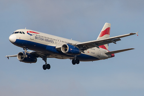 British Airways Airbus A320-200 G-EUUF at London Heathrow Airport (EGLL/LHR) British Airways Airbus A320-200 G-EUUF at London Heathrow Airport (EGLL/LHR)
