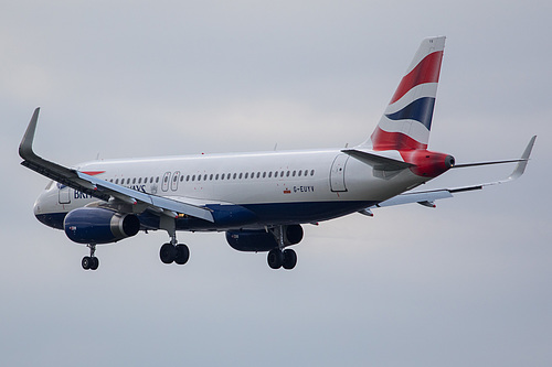 British Airways Airbus A320-200 G-EUYV at London Heathrow Airport (EGLL/LHR) British Airways Airbus A320-200 G-EUYV at London Heathrow Airport (EGLL/LHR)