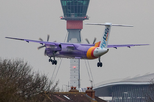 Flybe DHC Dash-8-400 G-JEDP at London Heathrow Airport (EGLL/LHR)