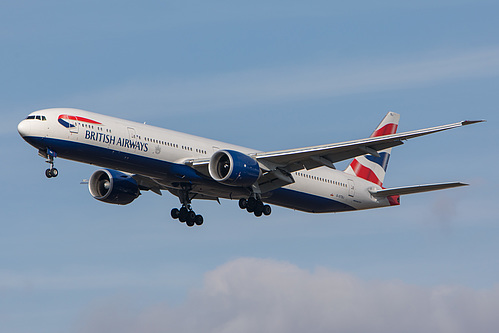 British Airways Boeing 777-300ER G-STBJ at London Heathrow Airport (EGLL/LHR) British Airways Boeing 777-300ER G-STBJ at London Heathrow Airport (EGLL/LHR)