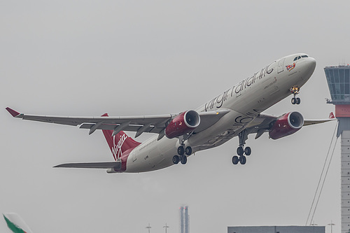 Virgin Atlantic Airbus A330-300 G-VINE at London Heathrow Airport (EGLL/LHR) Virgin Atlantic Airbus A330-300 G-VINE at London Heathrow Airport (EGLL/LHR)