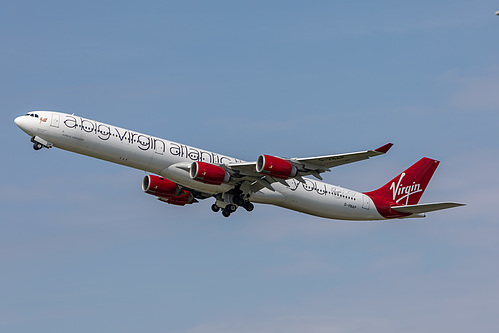 Virgin Atlantic Airbus A340-600 G-VNAP at London Heathrow Airport (EGLL/LHR) Virgin Atlantic Airbus A340-600 G-VNAP at London Heathrow Airport (EGLL/LHR)