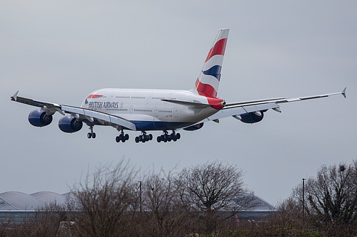 British Airways Airbus A380-800 G-XLEF at London Heathrow Airport (EGLL/LHR) British Airways Airbus A380-800 G-XLEF at London Heathrow Airport (EGLL/LHR)