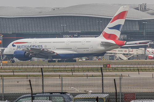 British Airways Airbus A380-800 G-XLEK at London Heathrow Airport (EGLL/LHR)