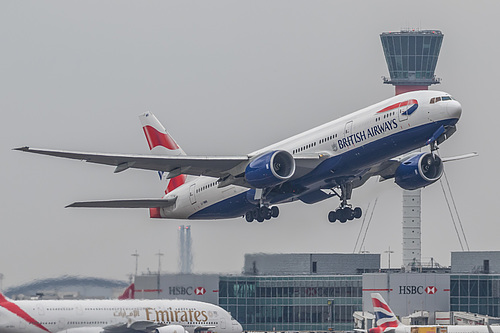 British Airways Boeing 777-200ER G-YMMN at London Heathrow Airport (EGLL/LHR) British Airways Boeing 777-200ER G-YMMN at London Heathrow Airport (EGLL/LHR)