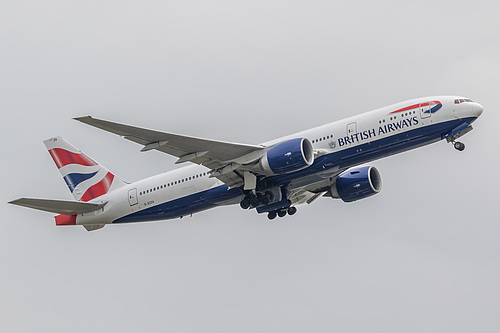 British Airways Boeing 777-200 G-ZZZA at London Heathrow Airport (EGLL/LHR) British Airways Boeing 777-200 G-ZZZA at London Heathrow Airport (EGLL/LHR)