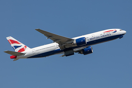 British Airways Boeing 777-200 G-ZZZA at London Heathrow Airport (EGLL/LHR) British Airways Boeing 777-200 G-ZZZA at London Heathrow Airport (EGLL/LHR)