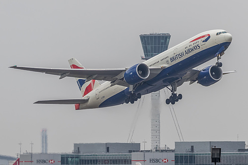 British Airways Boeing 777-200 G-ZZZC at London Heathrow Airport (EGLL/LHR) British Airways Boeing 777-200 G-ZZZC at London Heathrow Airport (EGLL/LHR)