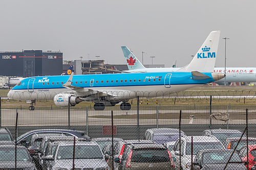 KLM Cityhopper Embraer ERJ-190 PH-EXA at London Heathrow Airport (EGLL/LHR)