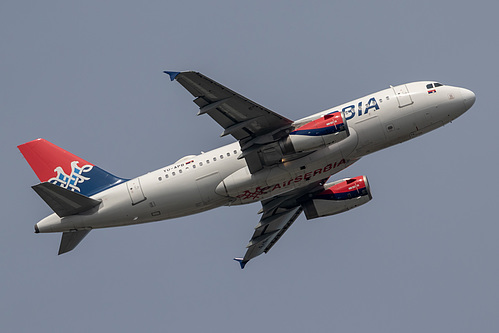 AirSERBIA Airbus A319-100 YU-APB at London Heathrow Airport (EGLL/LHR)