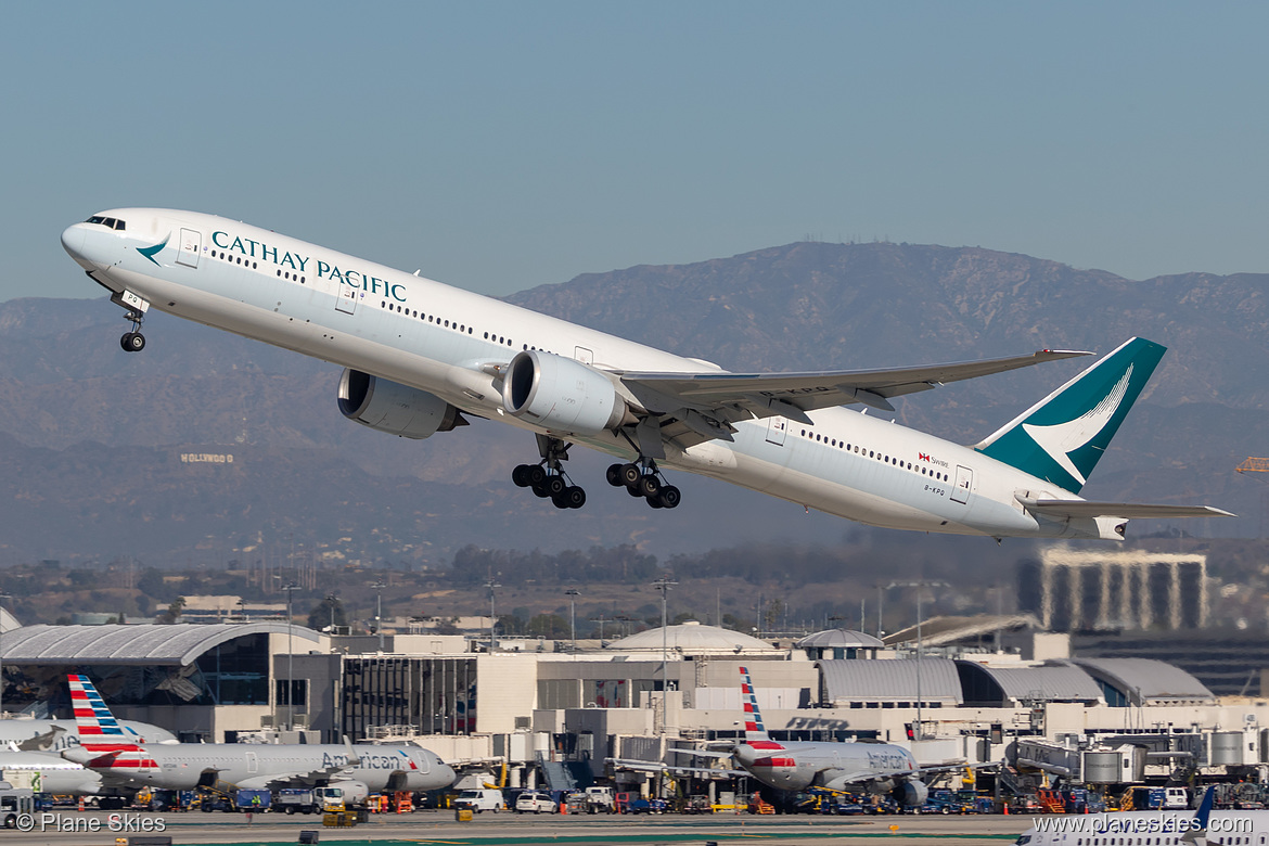 Cathay Pacific Boeing 777-300ER B-KPQ at Los Angeles International Airport (KLAX/LAX)